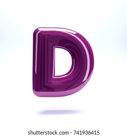  Purple Glossy Celebrate Letter D Bold Stock Illustration 741936415