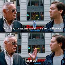 Stan Lee with Tobey Maguire