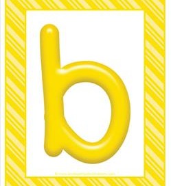 Stripes and Candy Colorful Letters Lowercase B