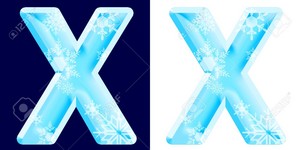 Winter alphabet letter X