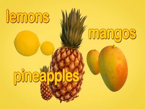  lemons pineapples mangos