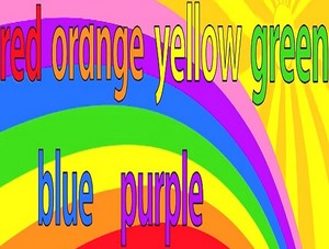  red naranja yellow green blue purple