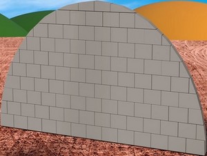  semi bulatan dinding
