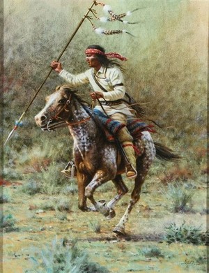  A Warrior on Horseback | art of Jim Abeita