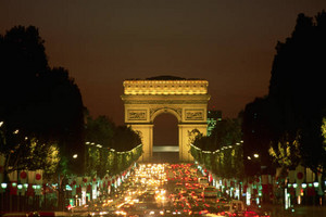Champs-Élysées and Arc de Triomphe 