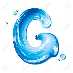  Abc series - water liquid letter - capital G