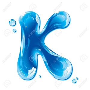  Abc series - water liquid letter - capital K