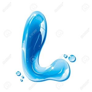  Abc series - water liquid letter - capital एल