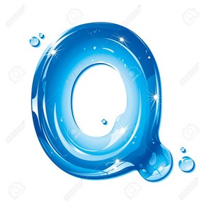  Abc series - water liquid letter - capital Q
