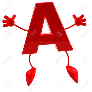 Cartoon Character Of Letter A Stock Photo, Picture And Royalty