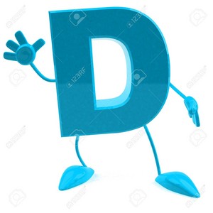  Cartoon Character Of Letter D Stock Photo, Picture And Royalty