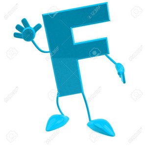 Cartoon Character Of Letter F Stock Photo, Picture And Royalty