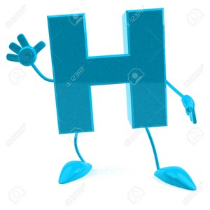 Cartoon Character Of Letter H Stock Photo, Picture And Royalty