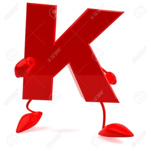 Cartoon Character Of Letter K Stock Photo, Picture And Royalty