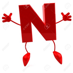 Cartoon Character Of Letter N Stock Photo, Picture And Royalty