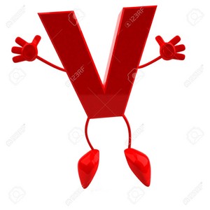 Cartoon Character Of Letter V Stock Photo, Picture And Royalty