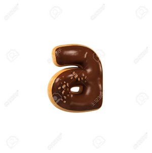  cokelat Donut Font Concept. Delicious Letter A