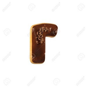 Chocolate Donut Font Concept. Delicious Letter R