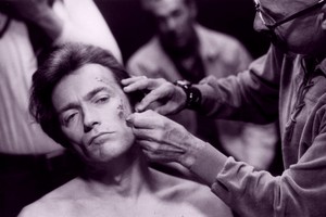  Clint Eastwood in makeup for Dirty Harry (1971)