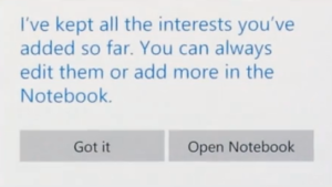  Cortana Interests Info on Windows Phone