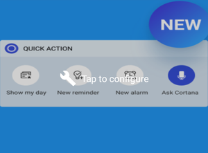 Cortana Quick Action Widget for Android (Sample)