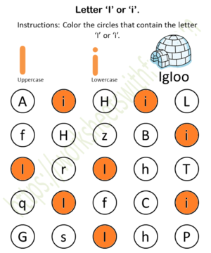  Fïnd and Color (I or i) Worksheet 9