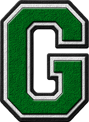  Green Varsity Letter G