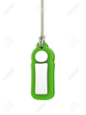 Green lowercase letter i hanging