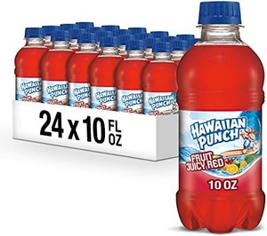  Hawaiian মুষ্ট্যাঘাত ফলমূল Juice, Juicy Red - 24 count, 10 fl oz bottles