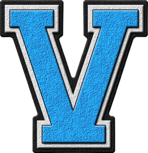 Light Blue Varsity Letter V