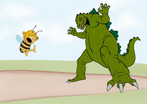  Maya the Bee vs Godzilla