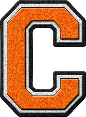 Orange Varsity Letter C