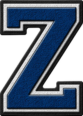  Royal Blue Varsity Letter Z