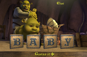  Shrek: Ogre Baby Word Baby Scramble