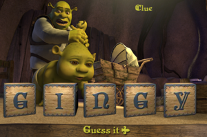  Shrek: Ogre Baby Word Gingy Scramble