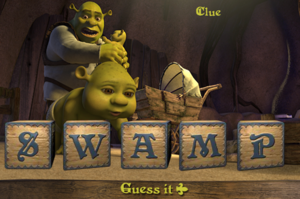  Shrek: Ogre Baby Word Swamp Scramble