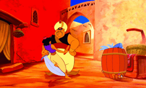  Walt Disney Gifs - Prince Aladdin, Palace Guard & Abu