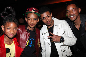  Willow Smith, Jaden Smith, Diggy Simmons and Will Smith