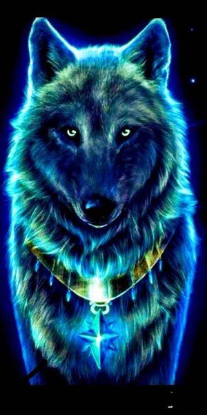 beautiful wolves art💚🐺