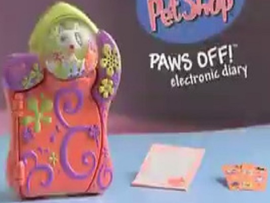  littlest pet دکان paws off electronic diary