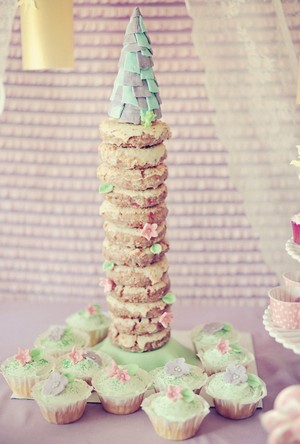  tangled theme donut tower