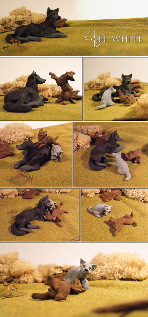  wolf sculptures Von akreon