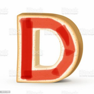 3d Toast Letter D