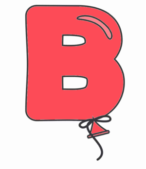  Balloon Letter B