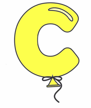  Balloon Letter C