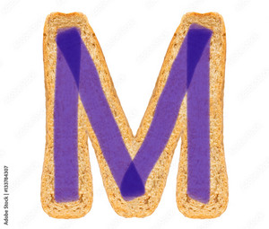  pan de molde, pan Alphabet M