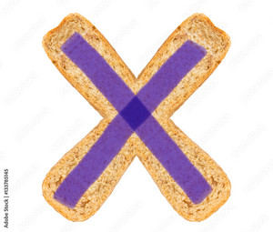 Bread Alphabet X