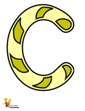  Candy Cane Coloring Pages Letter C