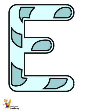  Candy Cane Coloring Pages Letter E