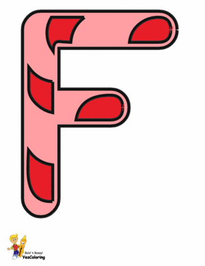  Candy Cane Coloring Pages Letter F
